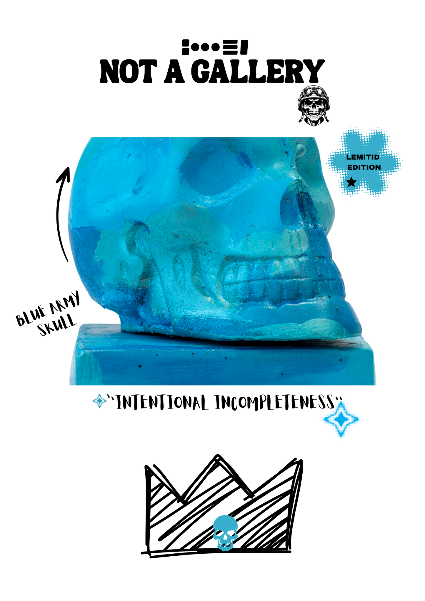 Blue Army Skull