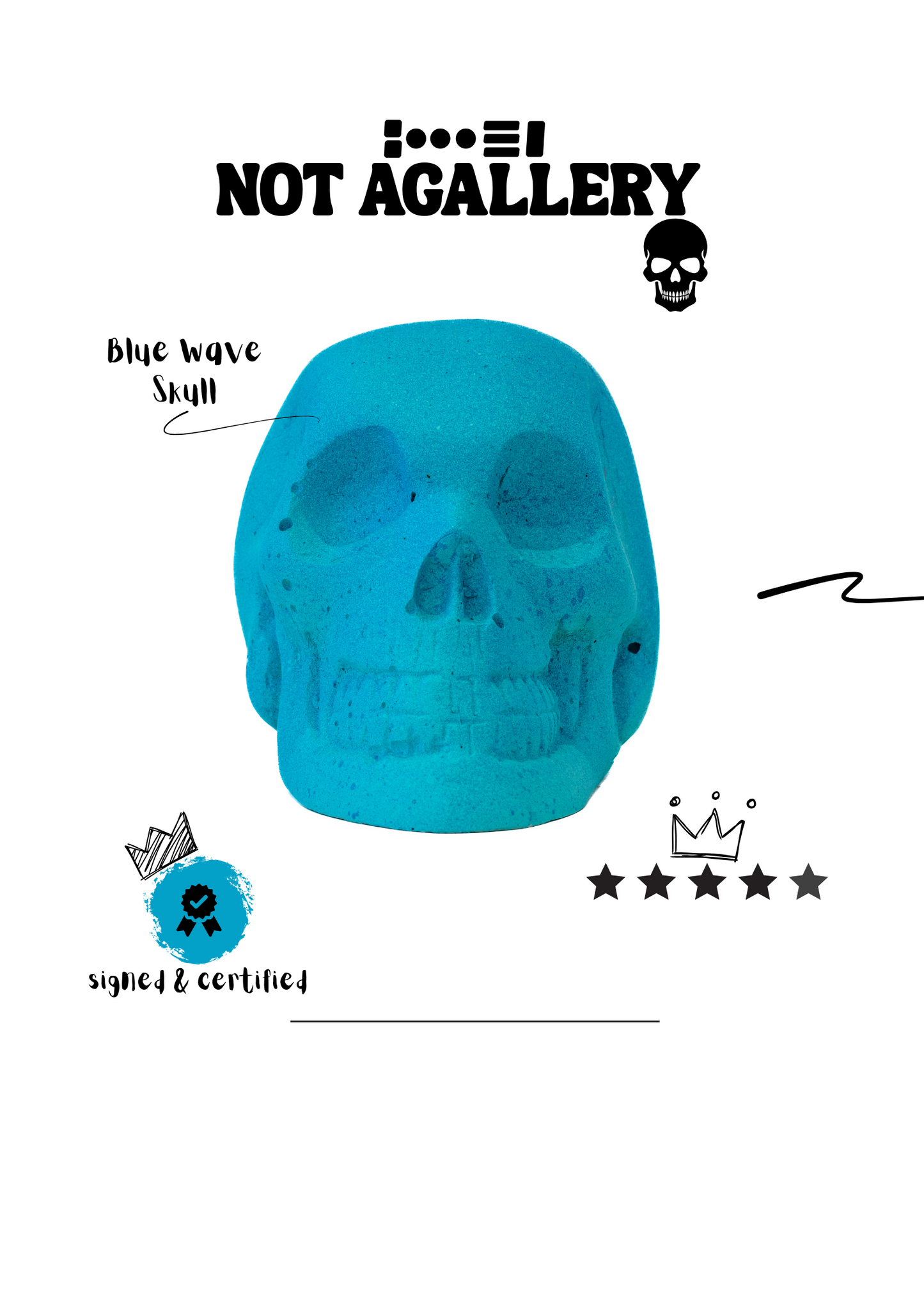 Blue Wave Skull
