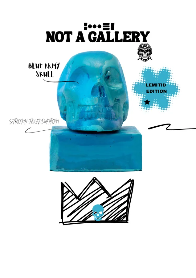 Blue Army Skull