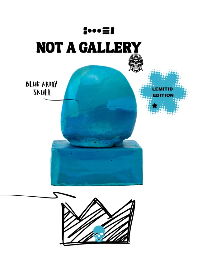 Blue Army Skull — view 4