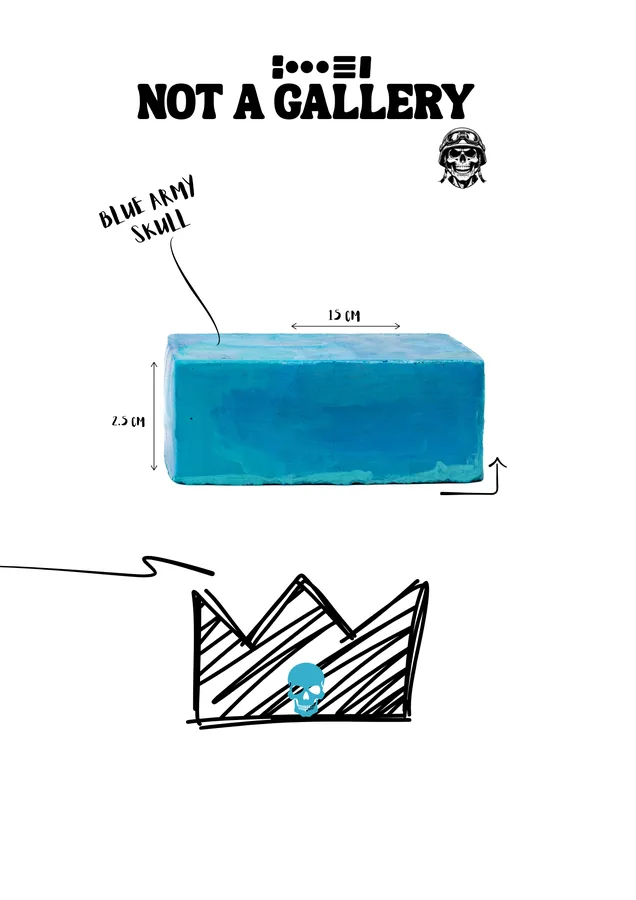 Blue Army Skull — view 5