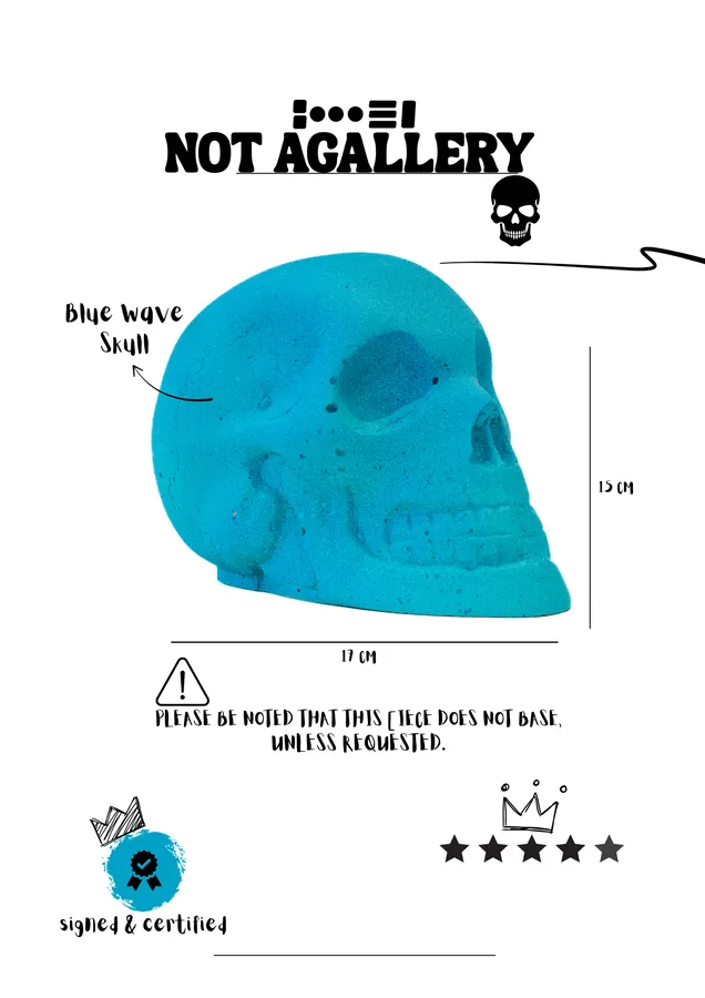 Blue Wave Skull — view 3